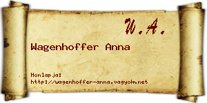 Wagenhoffer Anna névjegykártya