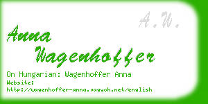 anna wagenhoffer business card